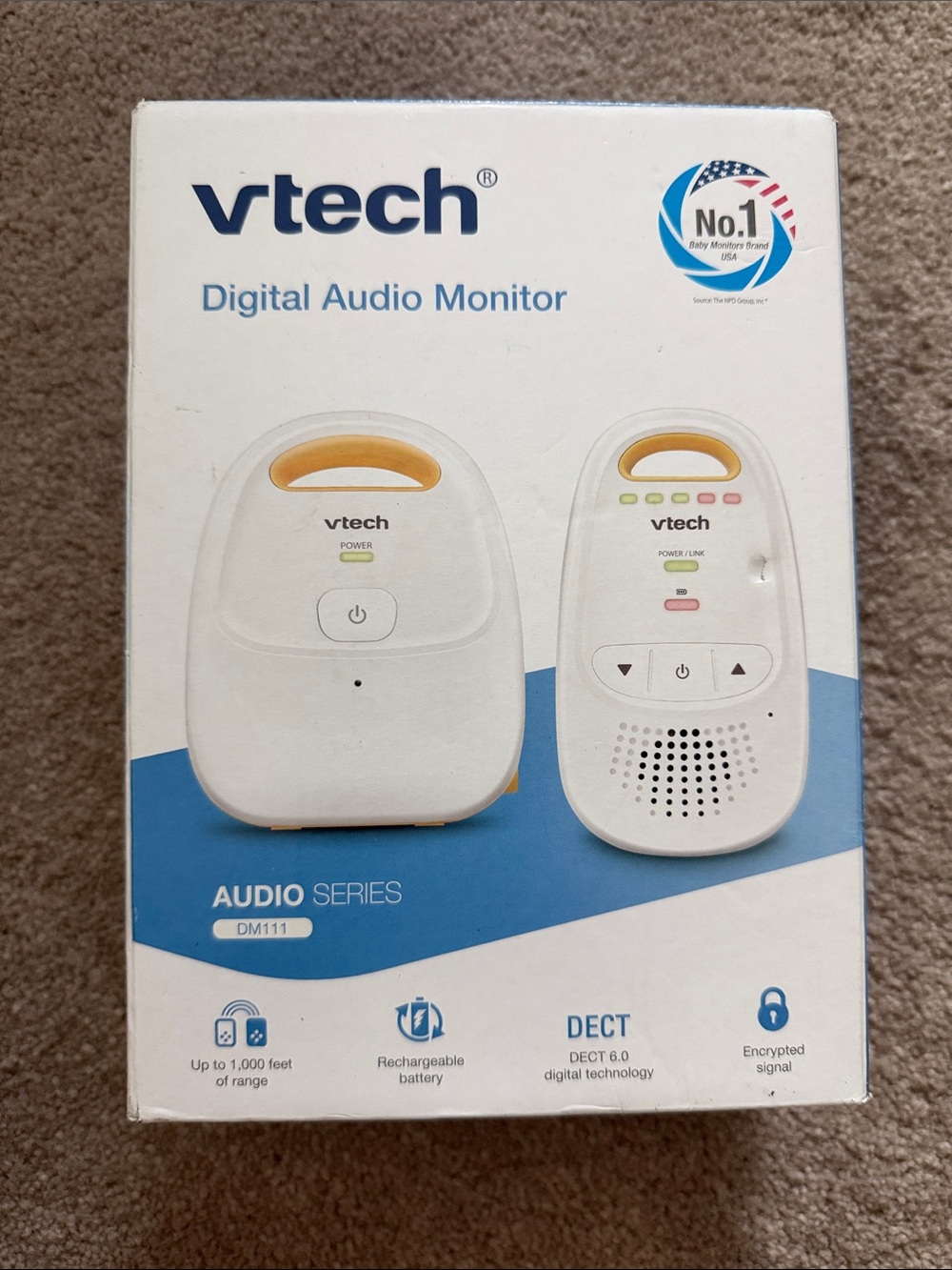 VTech White & Yellow Digital Audio Monitor - DM111
